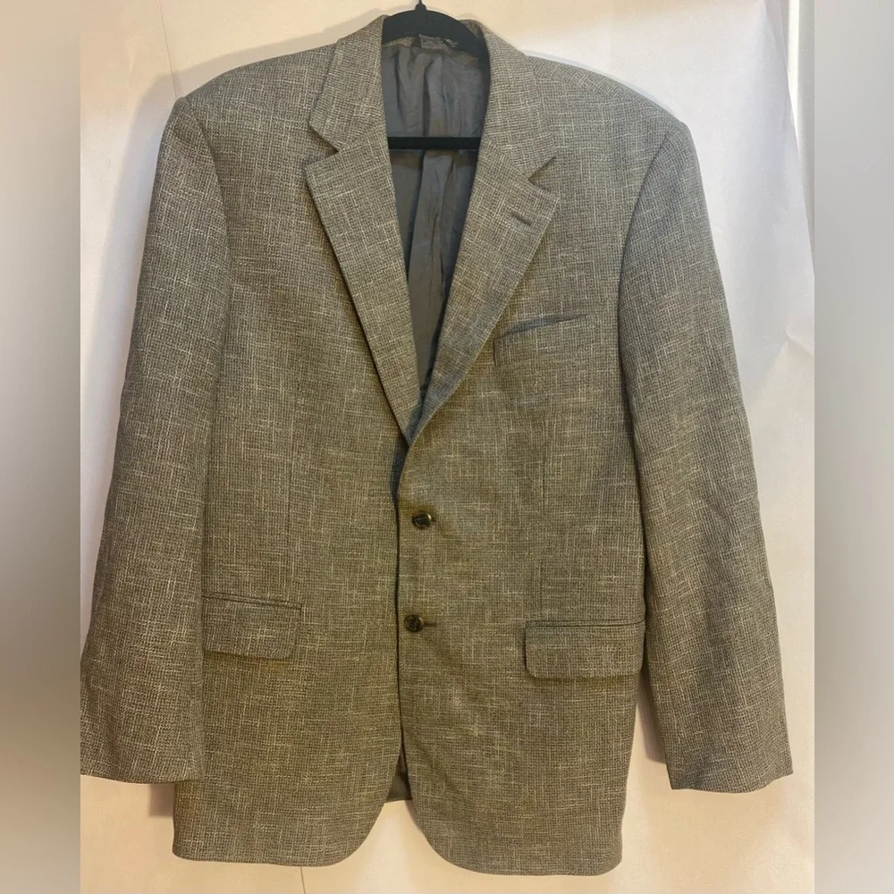 Pronto Uomo Calvino Vitale Men's Dress Jacket Made in Italy Wool‎ Cotton Size 43